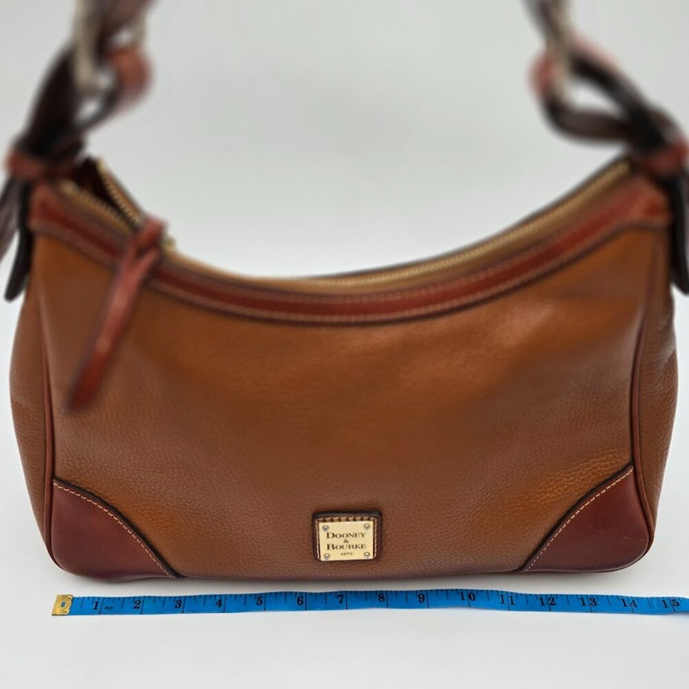 DOONEY & BOURKE REFINED PEBBLE LEATHER HOBO BAG, CARMEL - Picture 14 of 16